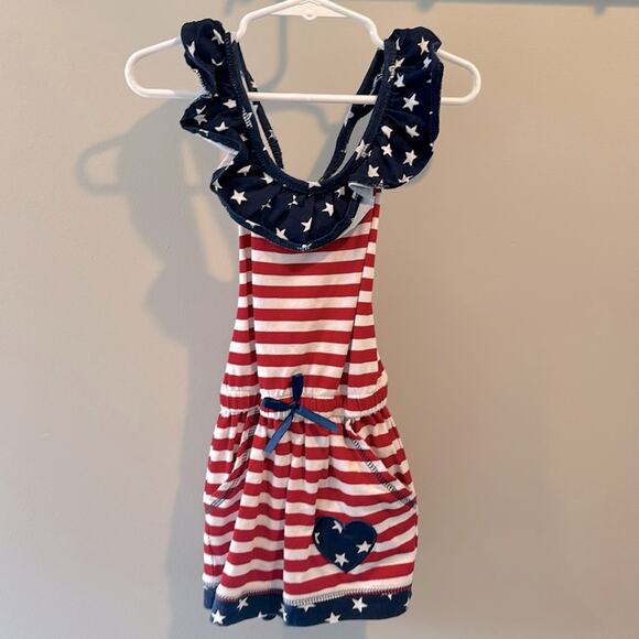 AnnLoren Boutique 2/3T Stars & Stripes Patriotic Sleeveless Romper NWOT - Picture 2 of 8